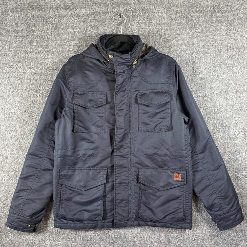 I. Spiewak & Sons Insulated Quilted Zip Up Jacket Navy Blue Size Medium